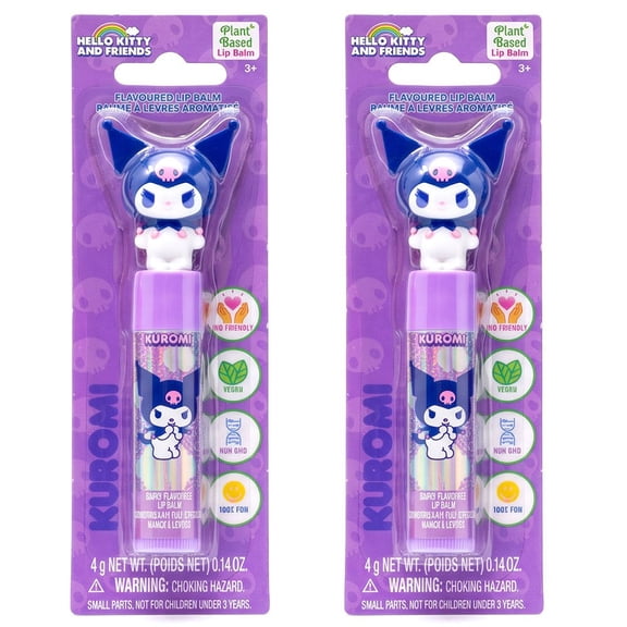 2-Pack Kuromi Lip Balm with Topper on Card