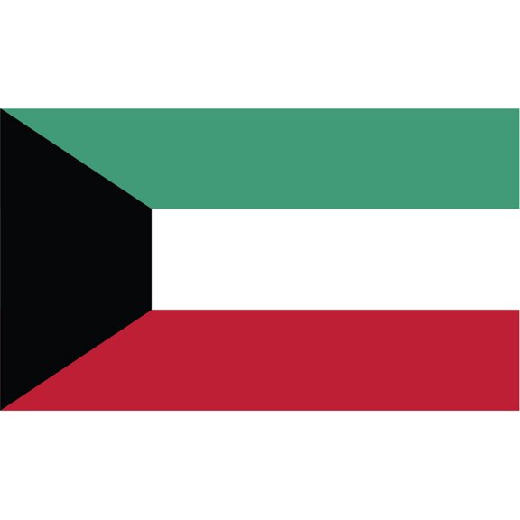 2-Pack Kuwait Flag Decal Sticker | 5-Inches By 3-Inches | Laminated Vinyl Decal | PDS461
