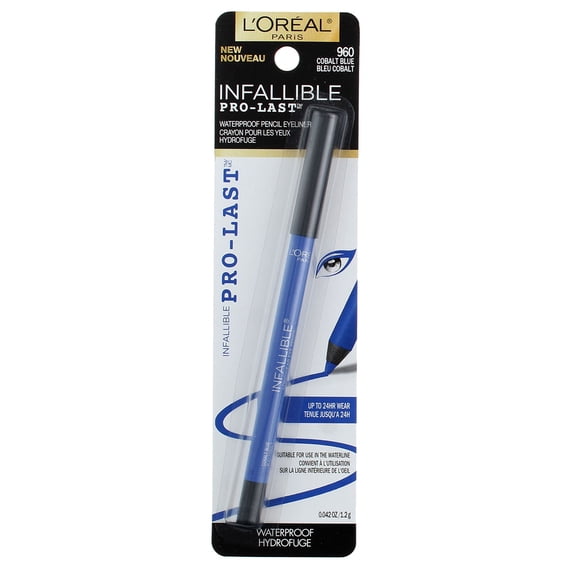 L'Oreal Infallible Pro-Last Waterproof Pencil Eyeliner, Cobalt Blue 0.042 oz (Pack of 2)