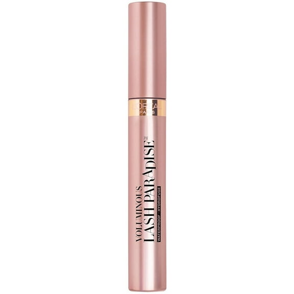 2 Pack - L'Oreal Paris Cosmetics Voluminous Lash Paradise Waterproof Mascara, Blackest Black 0.25 oz