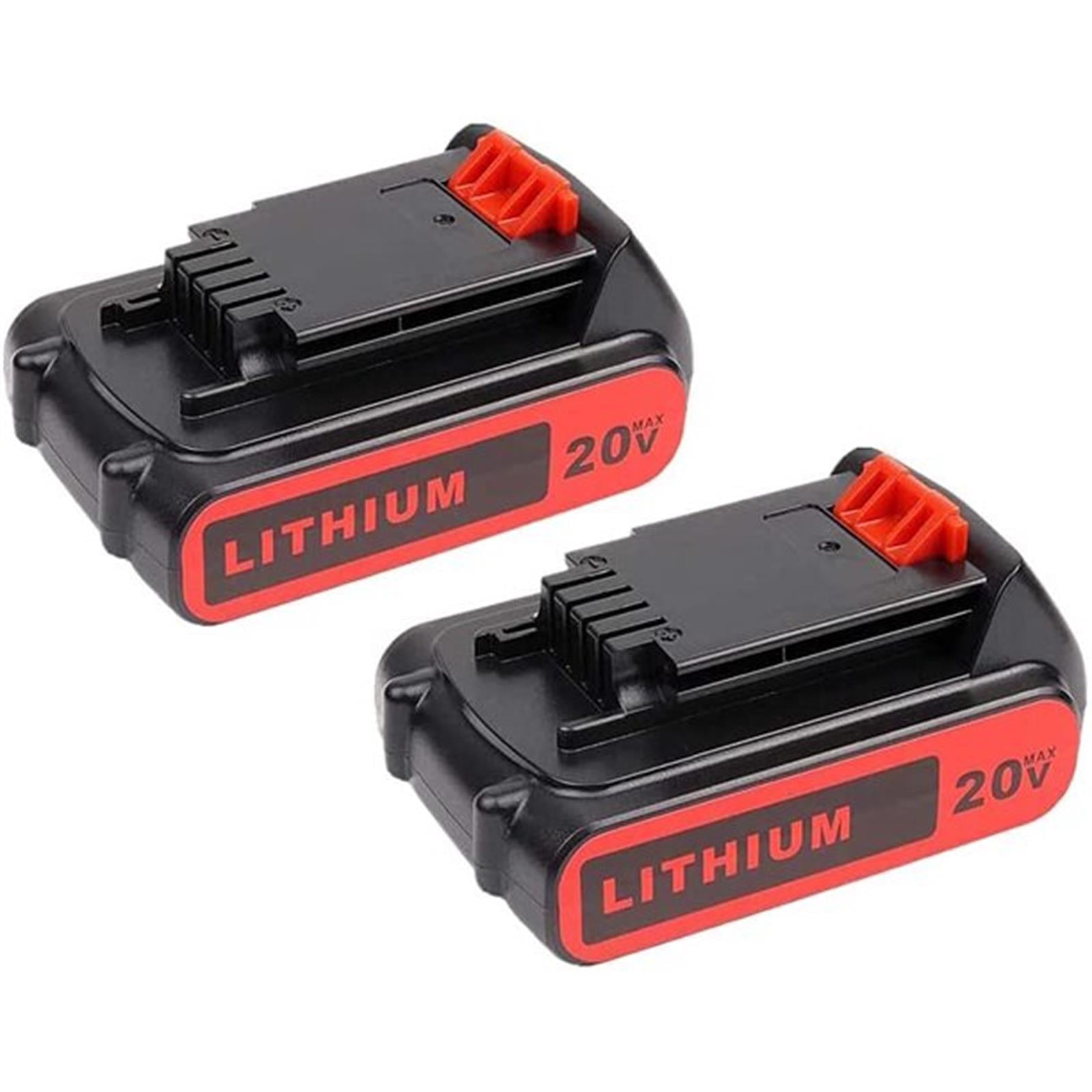 2 Pack LBXR20 3.8Ah Replace for Black and Decker 20Volts Lithium-ion Battery LBXR2020-OPE LBXR20B-2 LB2X4020 LBXR20-OPE LBX4020