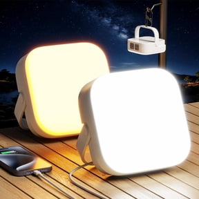 2-Pack LED Camping Lantern 20000mAh Rechargeable Portable Camping Lights 4 Lighting Modes, Total up to 288H Runtime, IP65 Waterproof Emergency Lights for Power Outage, Camping, Hiking, Fishing