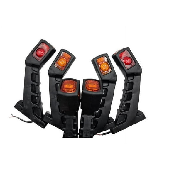 2 Pack LED EdgeMarker Square Style Trailer and Semi Truck RV Boat Marker Side Rear Lights