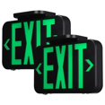 Signature Leter E 2 Pack LED Emergency Exit Sign with Battery Backup, Double Sided Green ...
