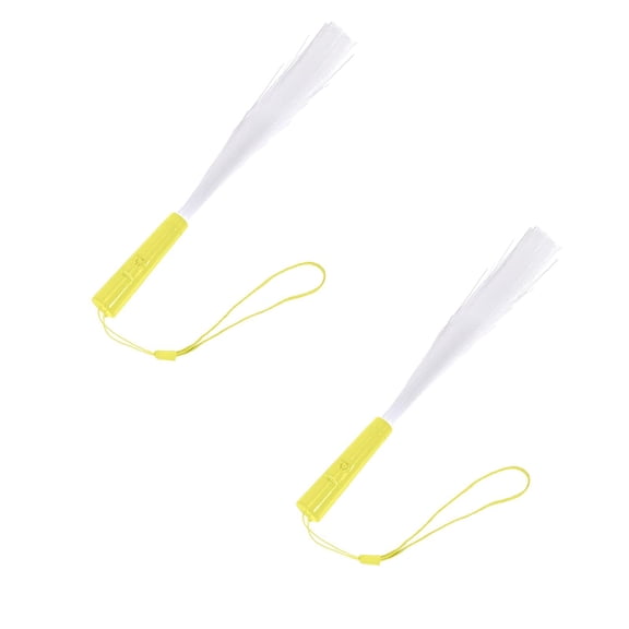 2 Pack LED Fiber Optic Glow Sticks Light Wands with Lanyard for Concerts Parties Festivals Nighttime Events and Celebrations