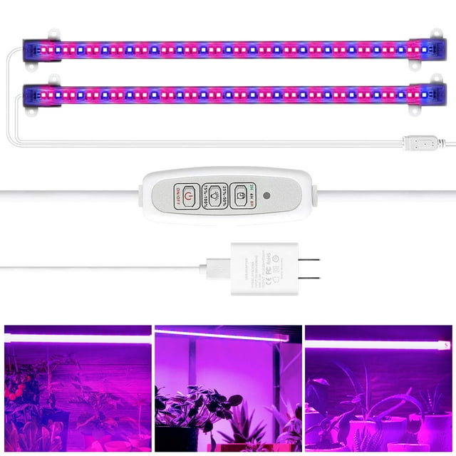 2 Pack LED Grow Light for Indoor Plant, 20W Grow Light with 4 Dimmable