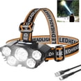 thumbnail image 1 of 2 Pack LED Headlamp, Super Bright Rechargeable Headlight, Waterproof for Camping, Hiking, Emergency & Outdoor Work, 1 of 10