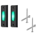 thumbnail image 1 of 2 Pack LED Lighted Doorbell Button Wired, Door Bell Ringer Push Buttons Replacement Wall Mount Door Chime Opener Switch, Doorbell Cover with Soft Light (Green Light), 1 of 8