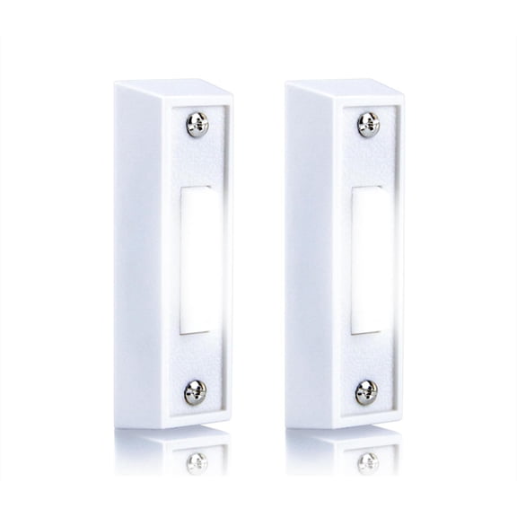 2-Pack LED Lighted Doorbell Button, Wired Push Button Replacement with High Compatibility for Garage and Wall Mount