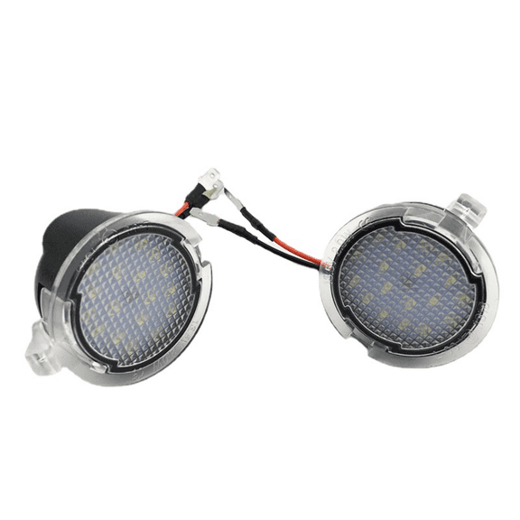 2 Pack LED Mirror Puddle Lights for Ford F150 - White Welcome Courtesy Lamp, Plug-and-Play Installation