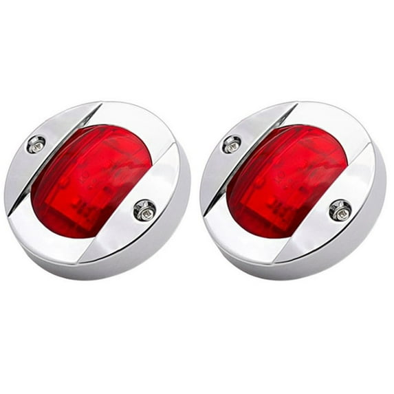 2 Pack LED Navigation Boat Lights 12V Red Green Marine Signal Lamp for Yacht Stern Truck Trailer IP68 Waterproof 2Pcs Red