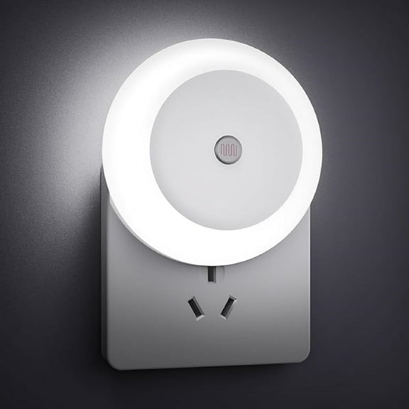 2 Pack LED Night Lights Plug Into Wall, Bright Nightlight Auto-On/Off, for Adults Kids Room Bedroom Bathroom Hallway Kitchen (White Light)