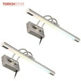 thumbnail image 1 of 2 Pack LED Picture Lights, 15.75", Metal Dimmable Artwork Lamps, CRI90+, Plug-n-Play & Hardwire Art Lighting, Satin Nickel, 1 of 7