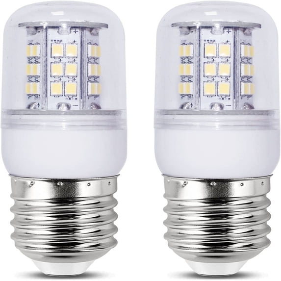 2 Pack LED Refrigerator Light Bulbs Equivalent, 40W 120V Fridge Waterproof Bulb, 4W Daylight White 5000K Freezer Bulbs, E26 Base Compact Corn Light Appliance Bulb