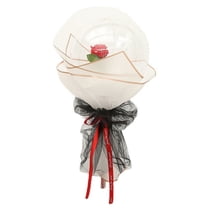 2 Pack LED Rose Inflatable Bouquet Balloon Flowers with Lights Valentine's Day Proposal Gift Wedding Party Decoration Romantic Surprise with Pump