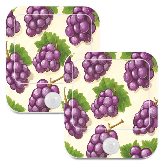 2 Pack LED Sensor Night Light Motion 3 Modes for Stairway Bedroom Living Room Grapes