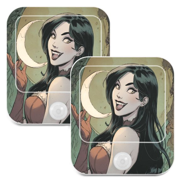 2 Pack LED Sensor Night Light Motion 3 Modes for Stairway Bedroom Living Room Vampire Girl