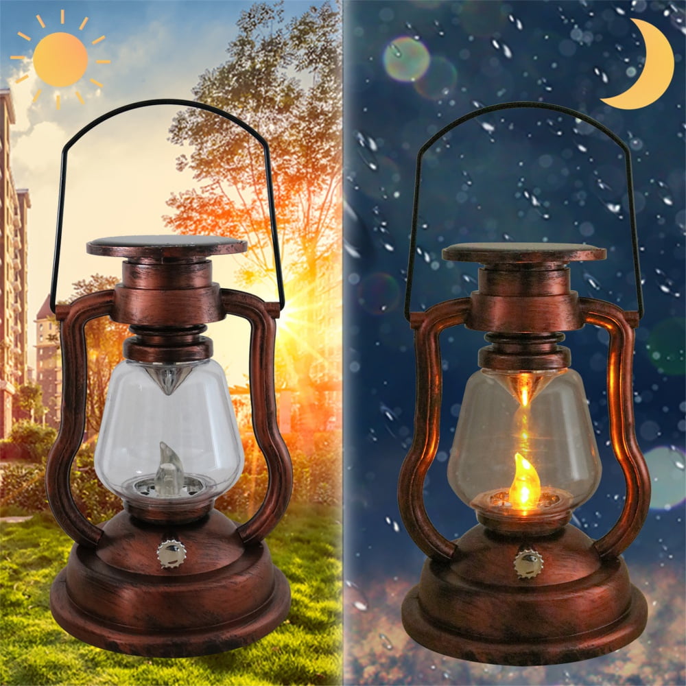 Solar powered vintage lantern best sale