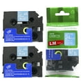 thumbnail image 1 of 2/Pack LM Tapes - Premium 1" White Print on Blue Label (24mm 0.94 Laminated) Compatible with TZe-555 P-touch Tape and comes with a great Tape Color/Size Guide for easy reordering., 1 of 2