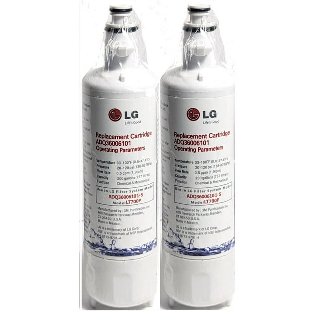 LT700P 2Pack Refrigerator Water Filter Cartridge Replacement