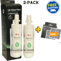 2 Pack LT700P Replacement Refrigerator Water Filter + 1 LT-120F Air Filter