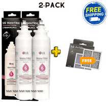 2-Pack LT800P Replacement Refrigerator Water Filter Fits 469490 46-9490 ADQ73613401 Factory New, +1 Air Filter