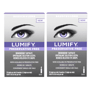 2 Pack - LUMIFY Redness Reliever Preservative Free Fast Acting Eye Drops, 20 Single Use Vials