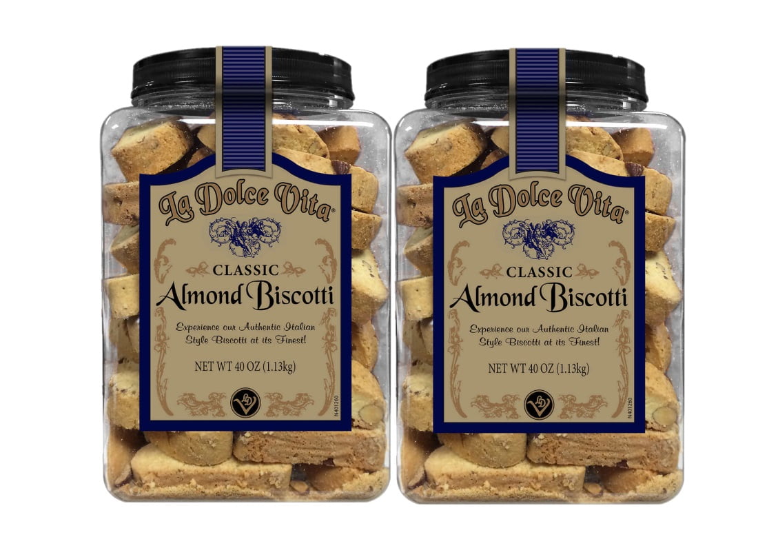 2 Pack La Dolce Vita Classic Italian Biscotti, 40 oz