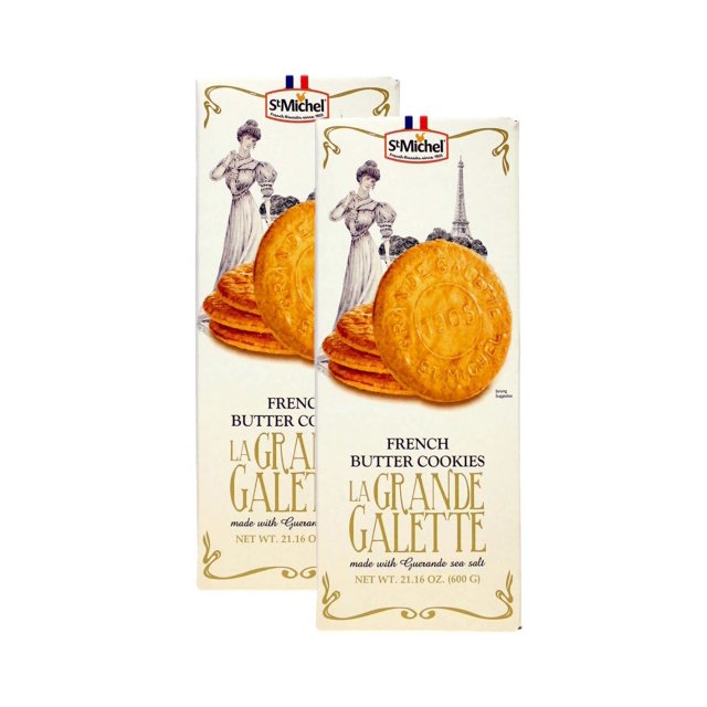 2 Pack La Grande Galette French Butter Cookies, 1.3 lb