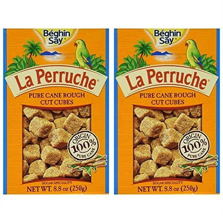 (2 Pack) La Perruche Rough Cut Brown Sugar Cubes - 8.8 oz