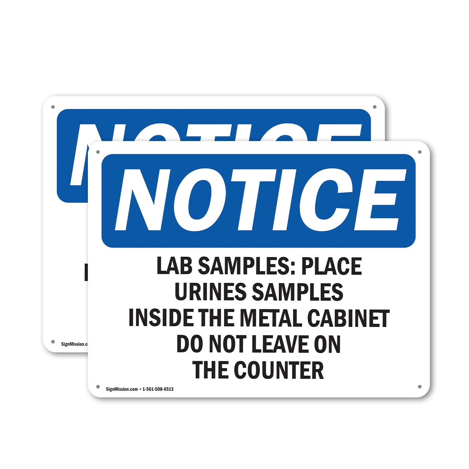 Transitional Sample Storage Sign (2 Pack) Lab Samples Place Urine Samples Inside OSHA Notice Sign 18 ...