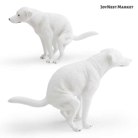 2-Pack Labrador Dog Figurine Toys – Realistic Resin Animal Model & Display Collectible Gift Play Set