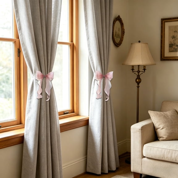 2 Pack Lace Curtain Tiebacks Soft Window Sash Drape Holdbacks Cute Boho Rope for Bedroom Living Room Home Decor