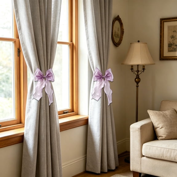 2 Pack Lace Curtain Tiebacks Soft Window Sash Drape Holdbacks Cute Boho Rope for Bedroom Living Room Home Decor
