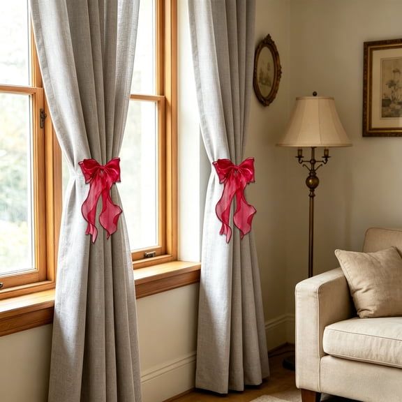2 Pack Lace Curtain Tiebacks Soft Window Sash Drape Holdbacks Cute Boho Rope for Bedroom Living Room Home Decor