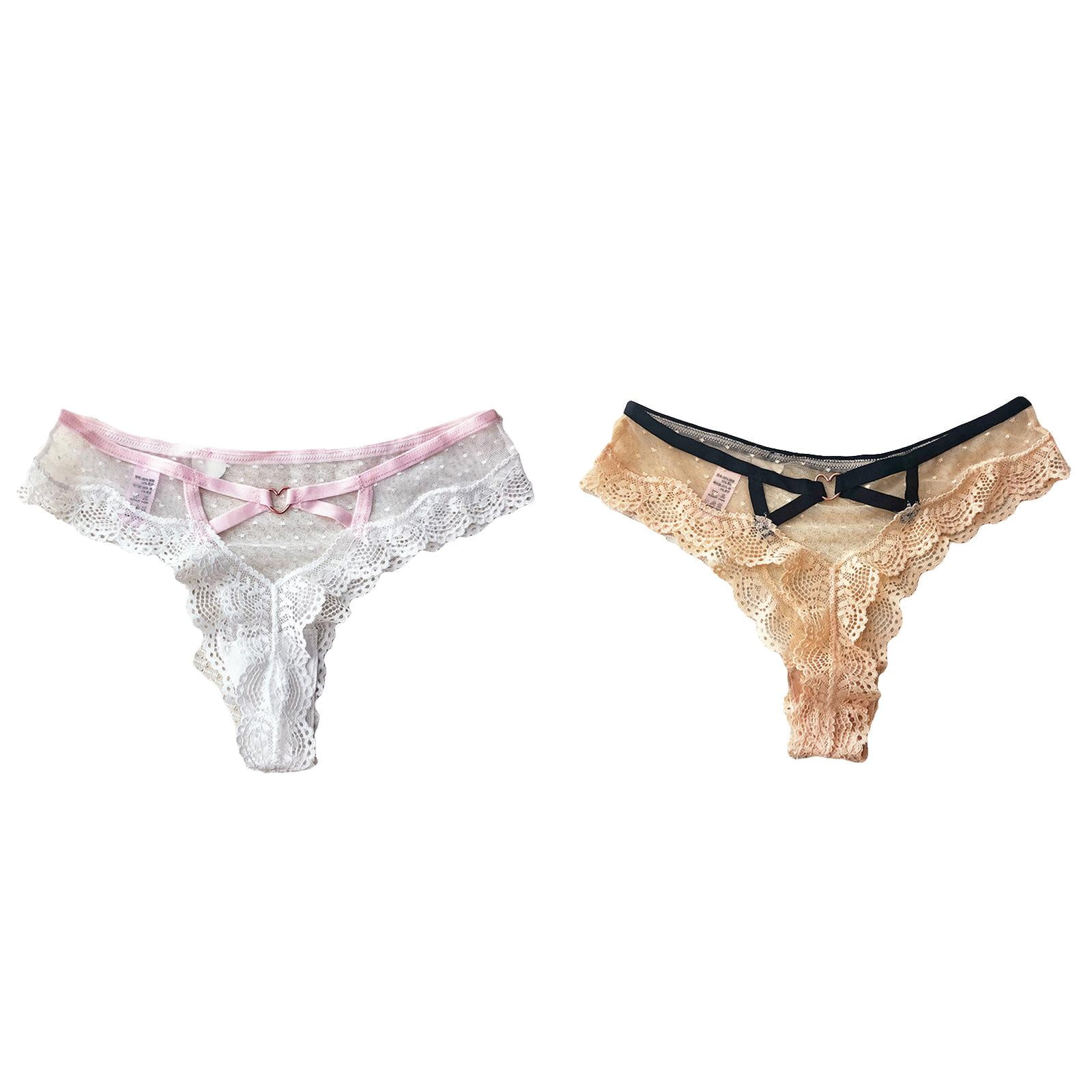 (2Pack) Lace Underwear for Women Underwear for Leggings Breathabley