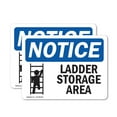 thumbnail image 1 of (2 Pack) Ladder Storage Area Sign, 1 of 7
