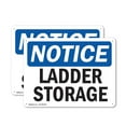 thumbnail image 1 of (2 Pack) Ladder Storage OSHA Notice Sign 24 Inch X 18 Inch Indoor / Outdoor Rust-Free Aluminum Metal Signs for Workplace, Workshop, and Construction Site, Made in the USA, 1 of 8