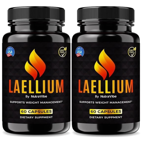 (2 Pack) Laellium Wellness Capsules  Daily Formula to Help Fuel Natural Energy, Support Recovery, and Keep You Moving for Active Living, Keto-Friendly Blend (120 Capsules)