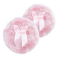 thumbnail image 1 of Large Body Powder Puff, Soft and Furry Puff with Ribbon Handle, Suitable for Most People,Set of 2 ,4 Inch(Pink), 1 of 6