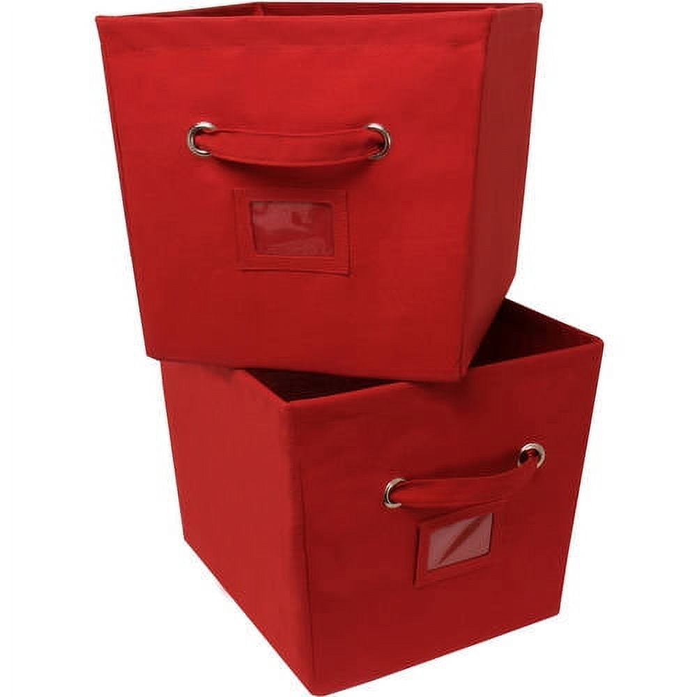 2 Pack Large Canvas BinsRed