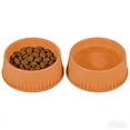 thumbnail image 1 of 2-Pack Large Capacity Plastic Dog Bowls & Cat Bowls, Non-Slip Easy to Clean Pet Food Water Bowls, Durable Multi-Color Pet Tableware, Orange, 1 of 7