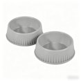 thumbnail image 1 of 2-Pack Large Capacity Ribbed Plastic Pet Bowl, Non-Slip Sturdy Base, Dishwasher Safe Elevated Food & Water Feeder for Cats & Medium Dogs, Gray, 1 of 7