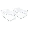2 pack large clear storage bins 13 5 x 10 x 6 w handles plastic