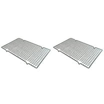 2 Pack Large Cooling Racks,Wire Baking Racks for Oven,Roasting,and Grilling,Dishwasher Safe,Black