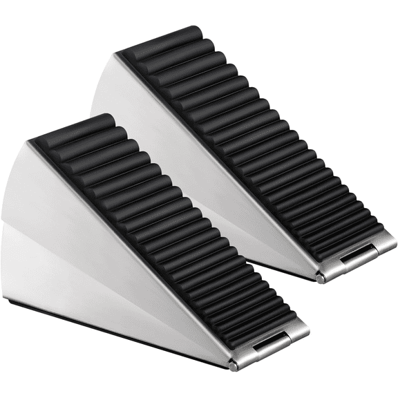 2 Pack Large Door Stopper, Adjustable Spring Large Stopper, 3 Inches High Tall Wedge Stoppers for Bottom of Door, Door Stop Suits Any Heavy Door