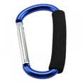 thumbnail image 1 of 2 Pack Large Durable Carabiner Hooks Mummy Clip Pushchair Shopping Bag Holder Carry Handle, 1 of 6