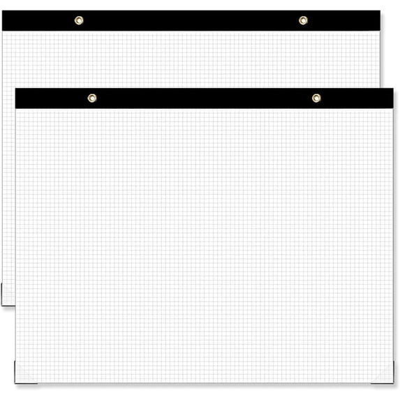 Graph Point Draw (2 Pack)Large Engineering Graph Paper Pad, 100 Sheets/200 Pages, 22