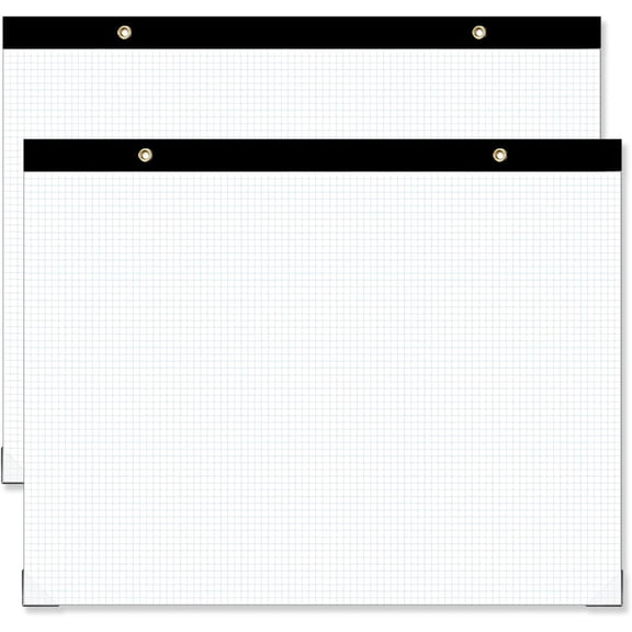 (2 Pack)Large Engineering Graph Paper Pad, 100 Sheets/200 Pages, 22" x 17" Quadrille Grid Paper for Drafting