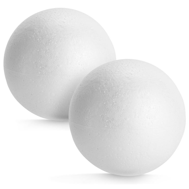 Smooth Foam Balls Craft Supplies, 4-Inch, White, 6-Pack